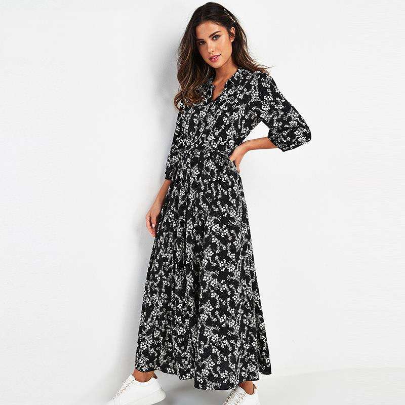 Casual Floral Maxi Dress Ladies Fashionwear