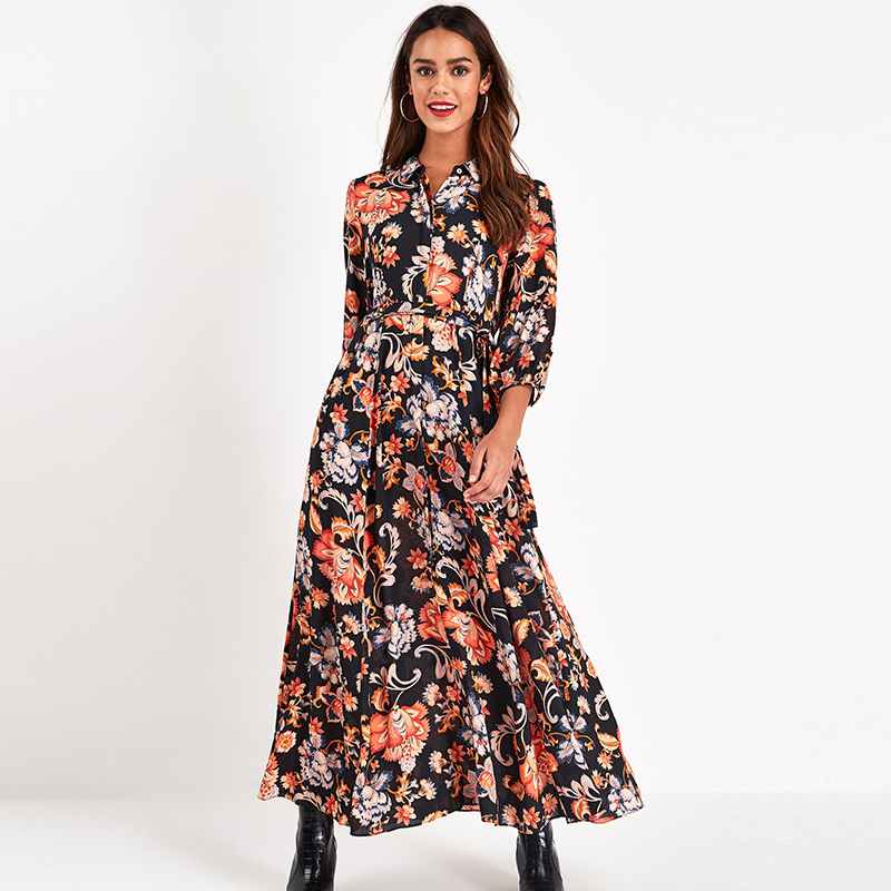 Casual Floral Maxi Dress Ladies Fashionwear