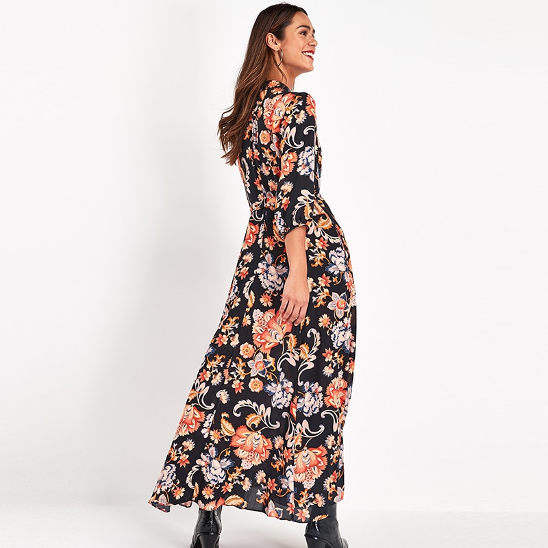 Casual Floral Maxi Dress Ladies Fashionwear