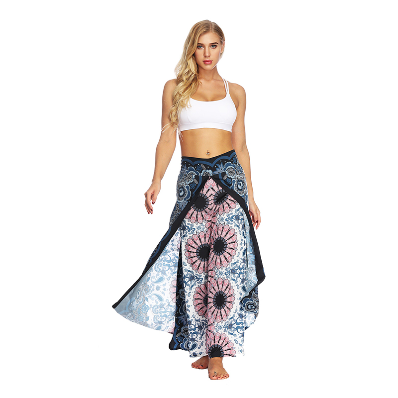 Wide Leg Yoga Pants Printed Bohemian Pants