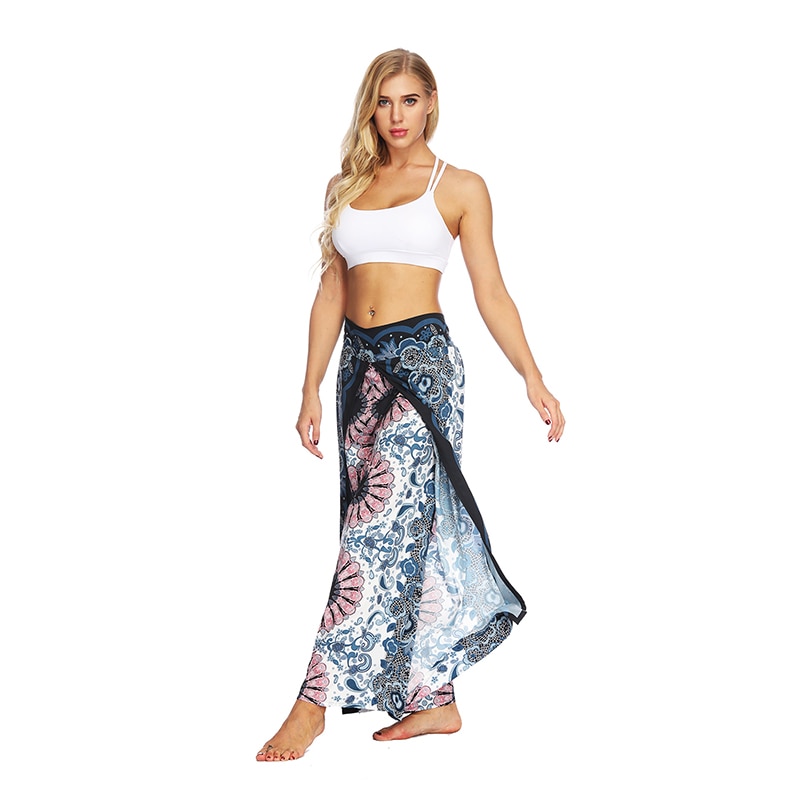 Wide Leg Yoga Pants Printed Bohemian Pants