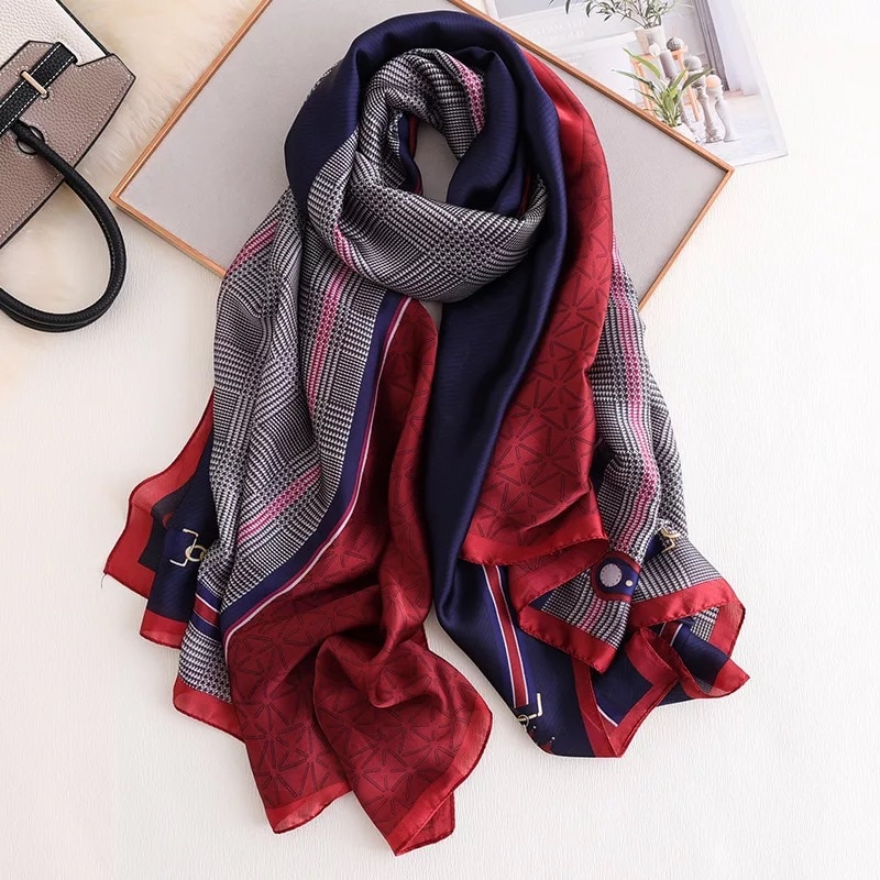 Womens Fashion Scarf Silk Fabric