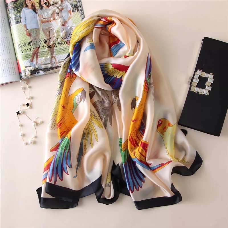 Womens Fashion Scarf Silk Fabric