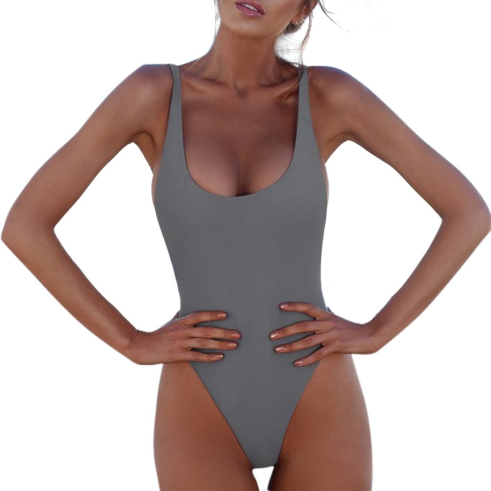 High Leg One Piece Swimsuit Ladies Swimwear