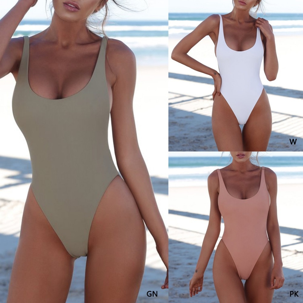 High Leg One Piece Swimsuit Ladies Swimwear