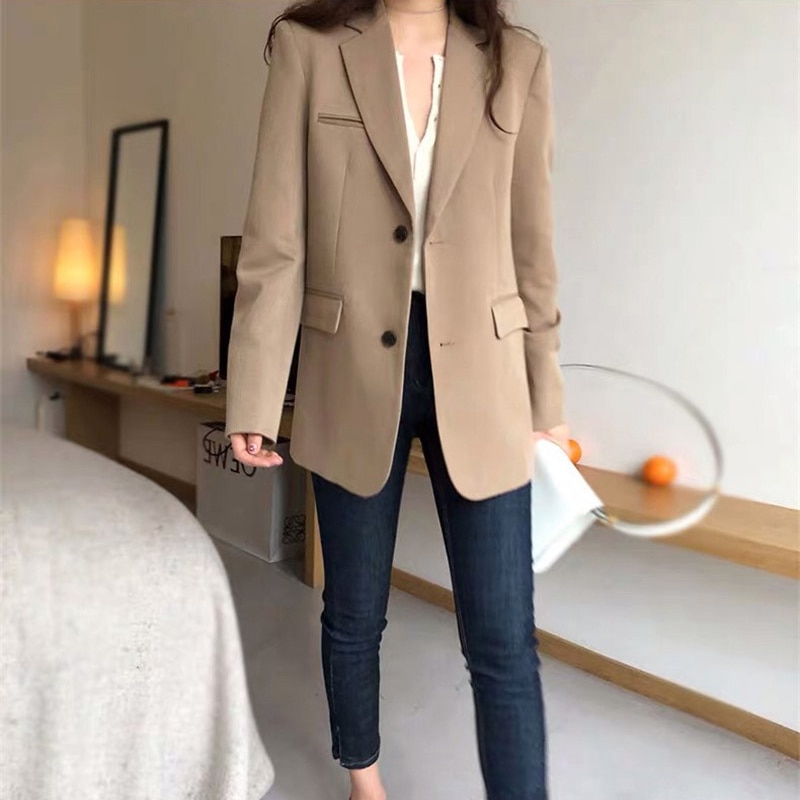 Ladies Casual Blazer Long Sleeve Coat