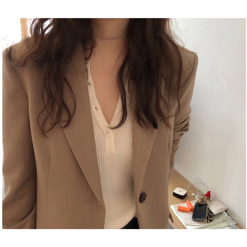 Ladies Casual Blazer Long Sleeve Coat