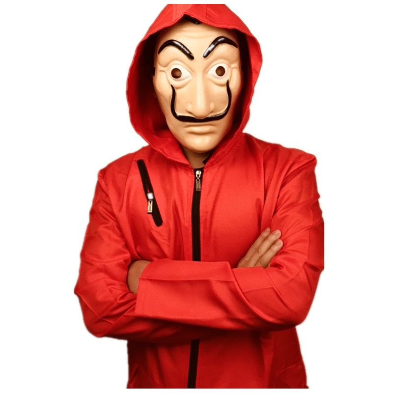 Money Heist Costume Jumpsuit Mask and Glove