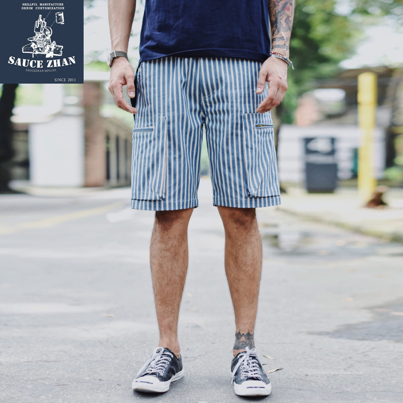 Mens Striped Shorts Summer Shorts