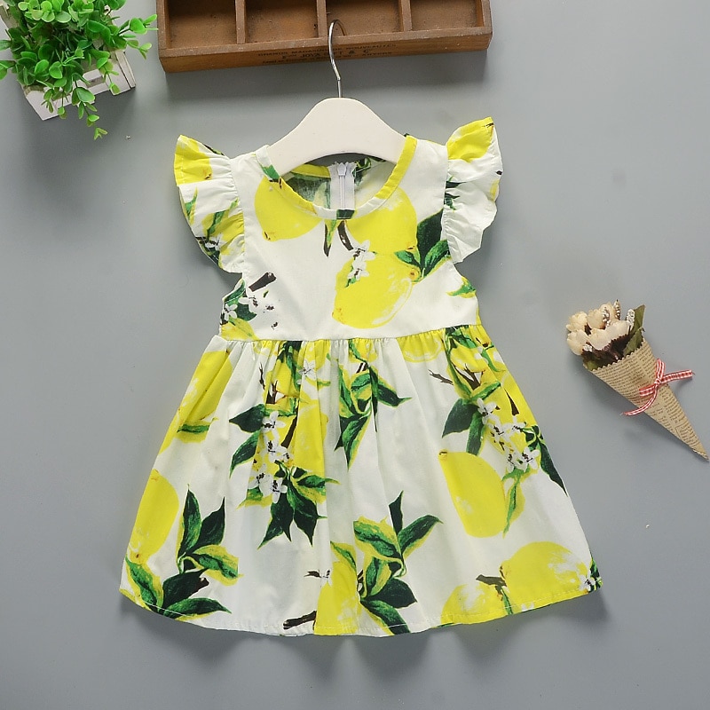 Toddler Floral Dress Cotton Fabric