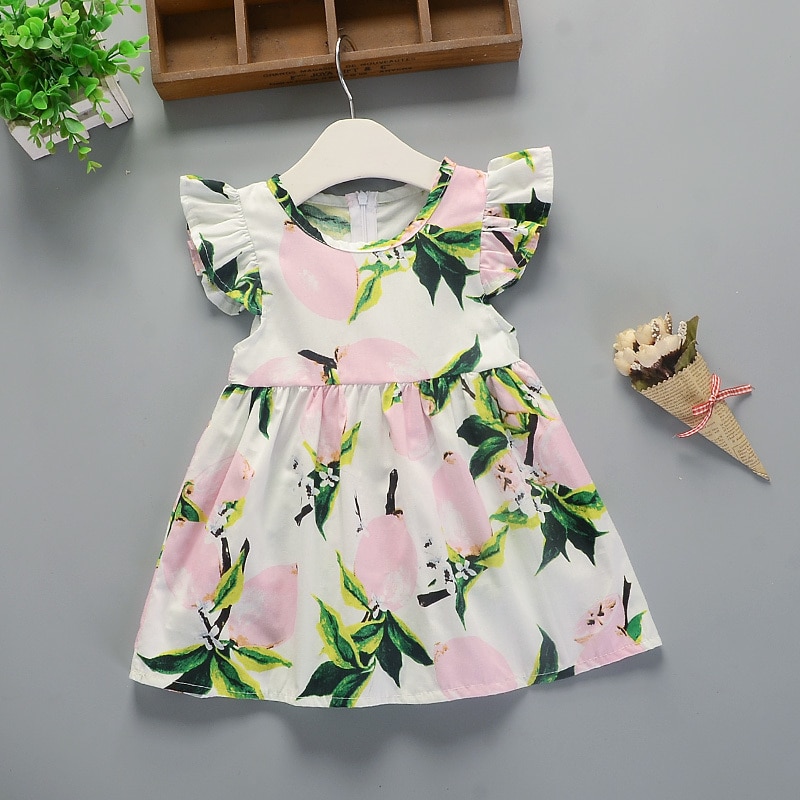 Toddler Floral Dress Cotton Fabric