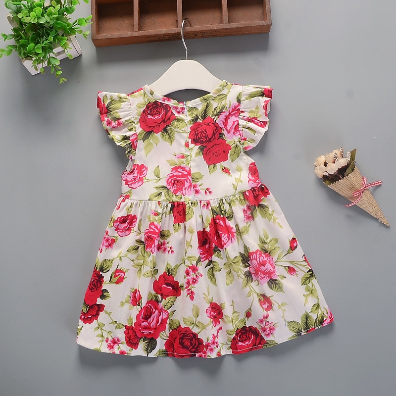 Toddler Floral Dress Cotton Fabric