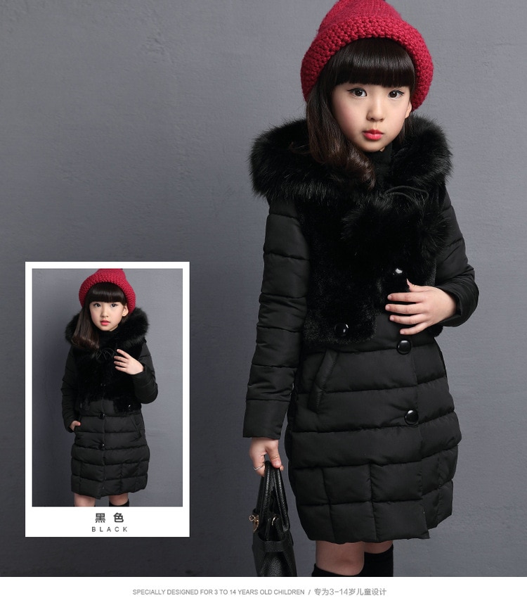 Girls Down Coat Winter Jacket