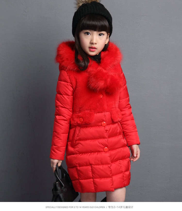 Girls Down Coat Winter Jacket