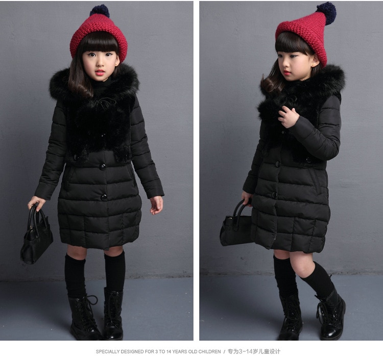 Girls Down Coat Winter Jacket