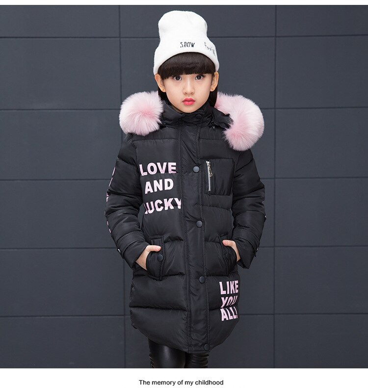 Girls Down Coat Winter Jacket