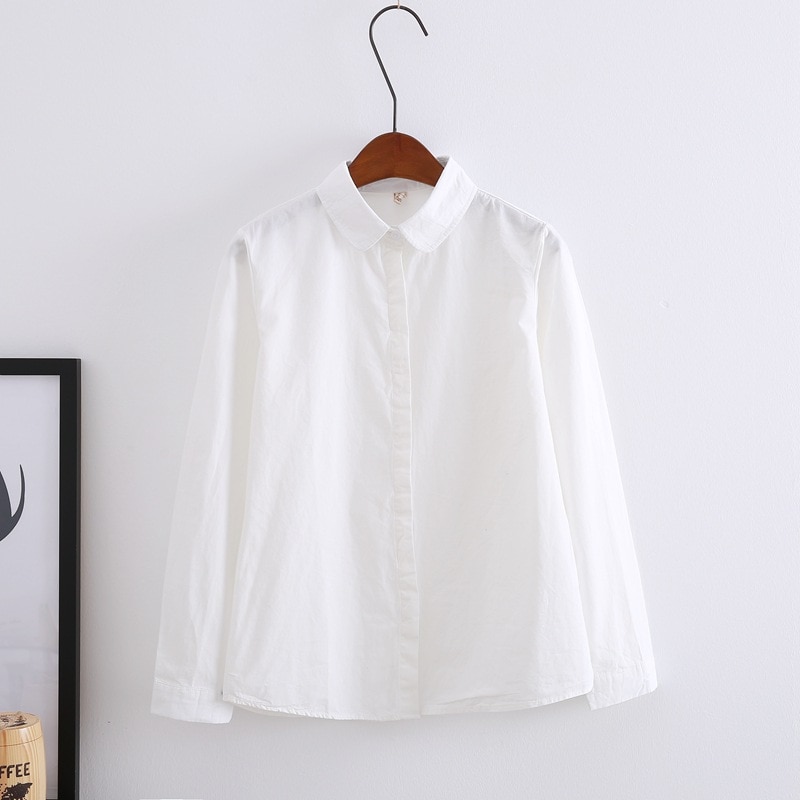 Ladies White Blouse Long Sleeve Blouse