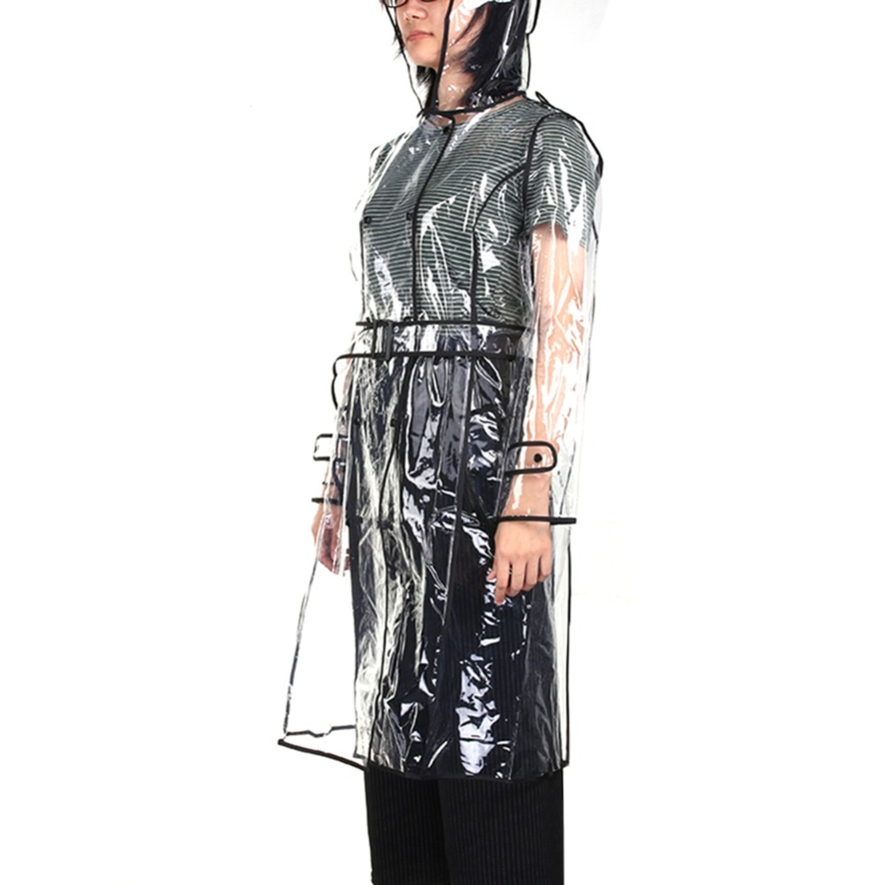 Transparent Raincoat Knee-Length