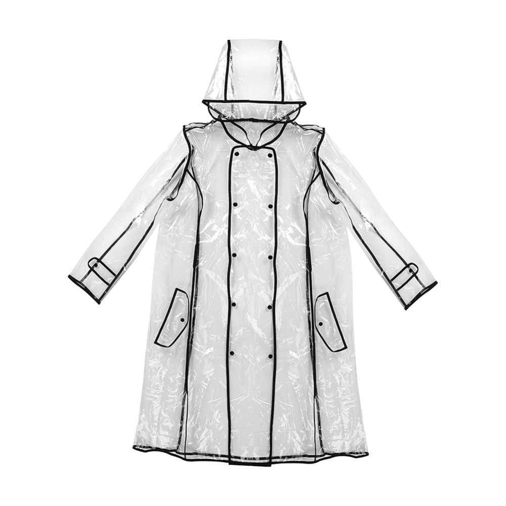 Transparent Raincoat Knee-Length