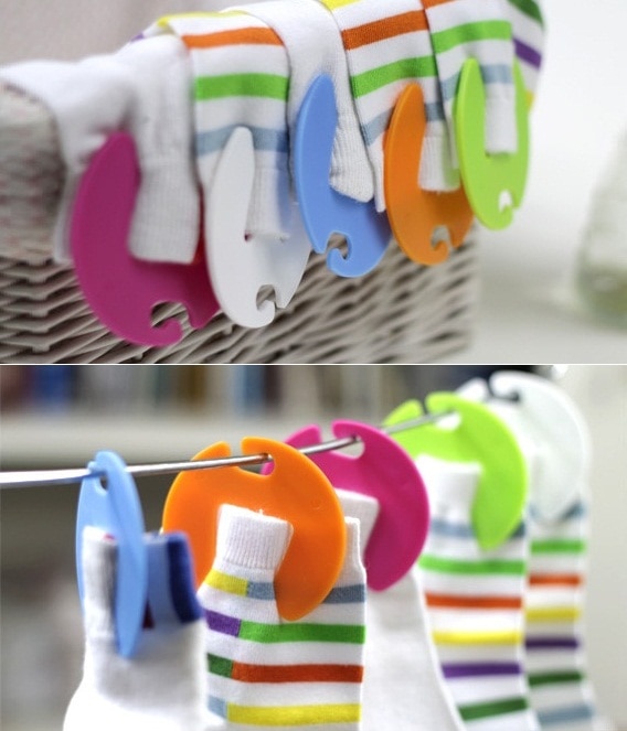 Sock Clips Holder and Hanger (10 pcs)