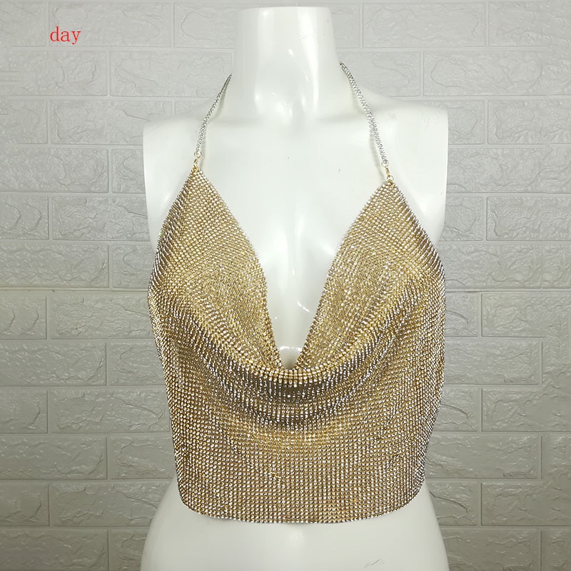 Sparkly Top Backless Party Top