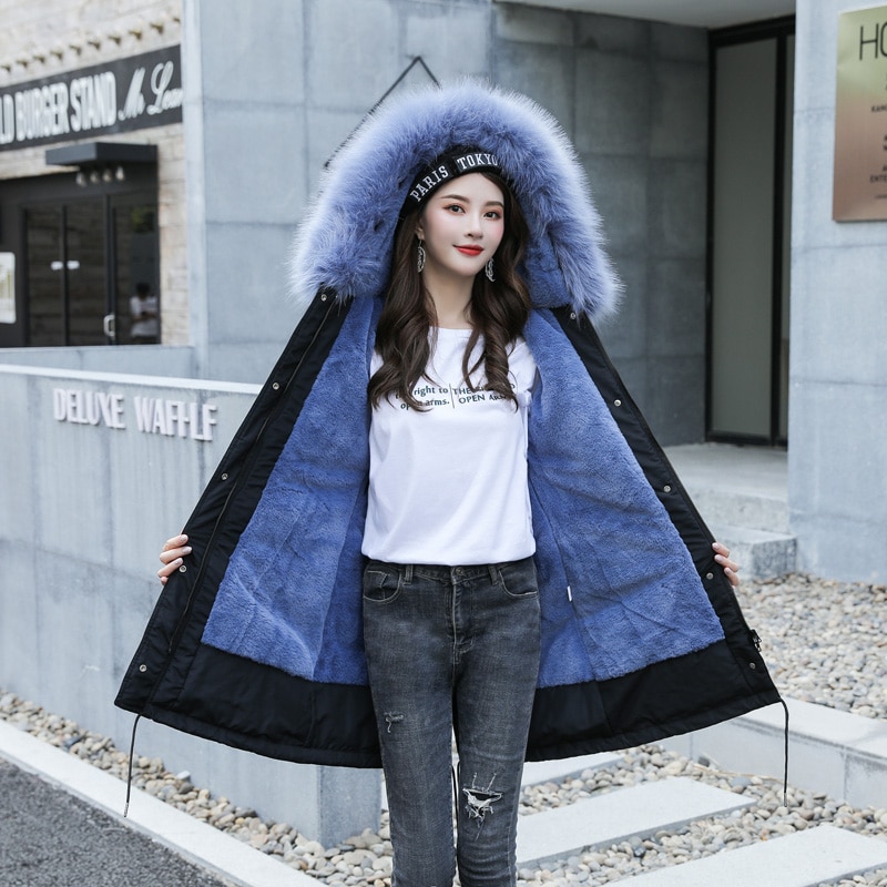 Fur Hooded Coat Ladies Winter Jacket