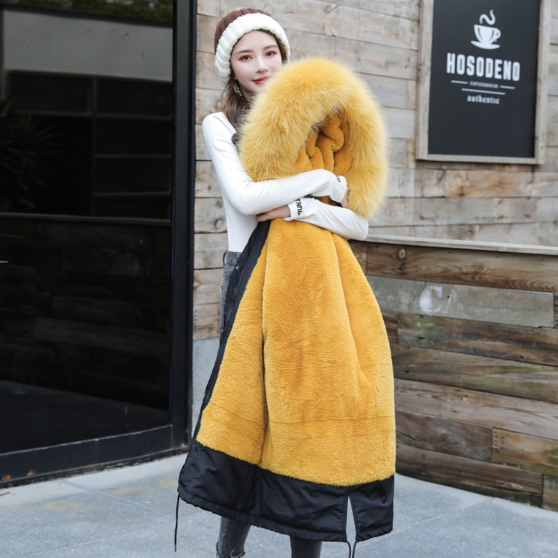 Fur Hooded Coat Ladies Winter Jacket