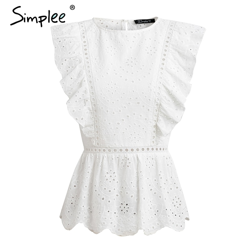 White Summer Top Ladies’ Blouse