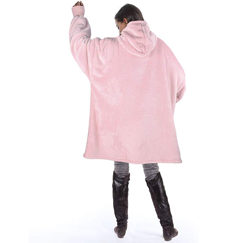 Blanket Hoodie Coral Fleece Warmer