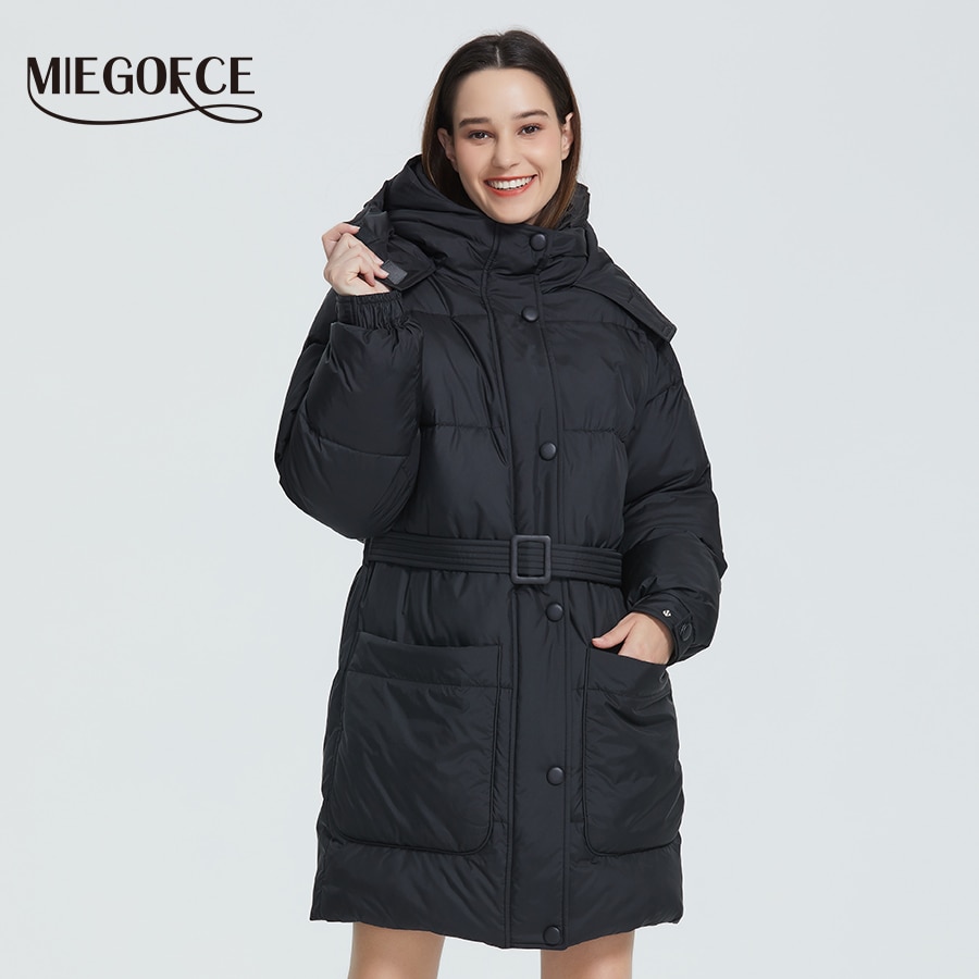 Long Hooded Coat Warm Jacket