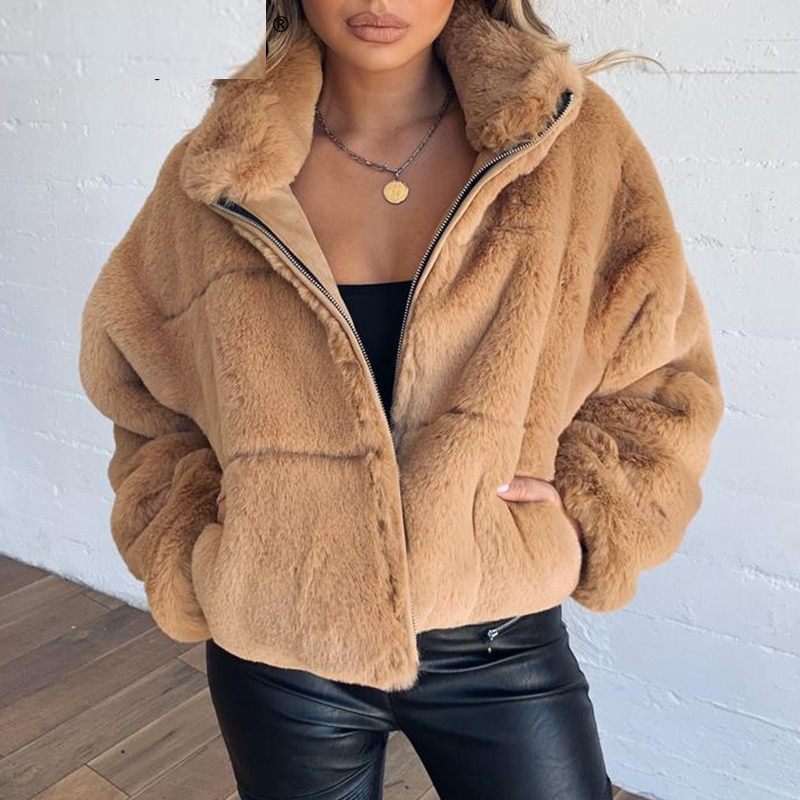 Fluffy Jacket Ladies Winter Coat