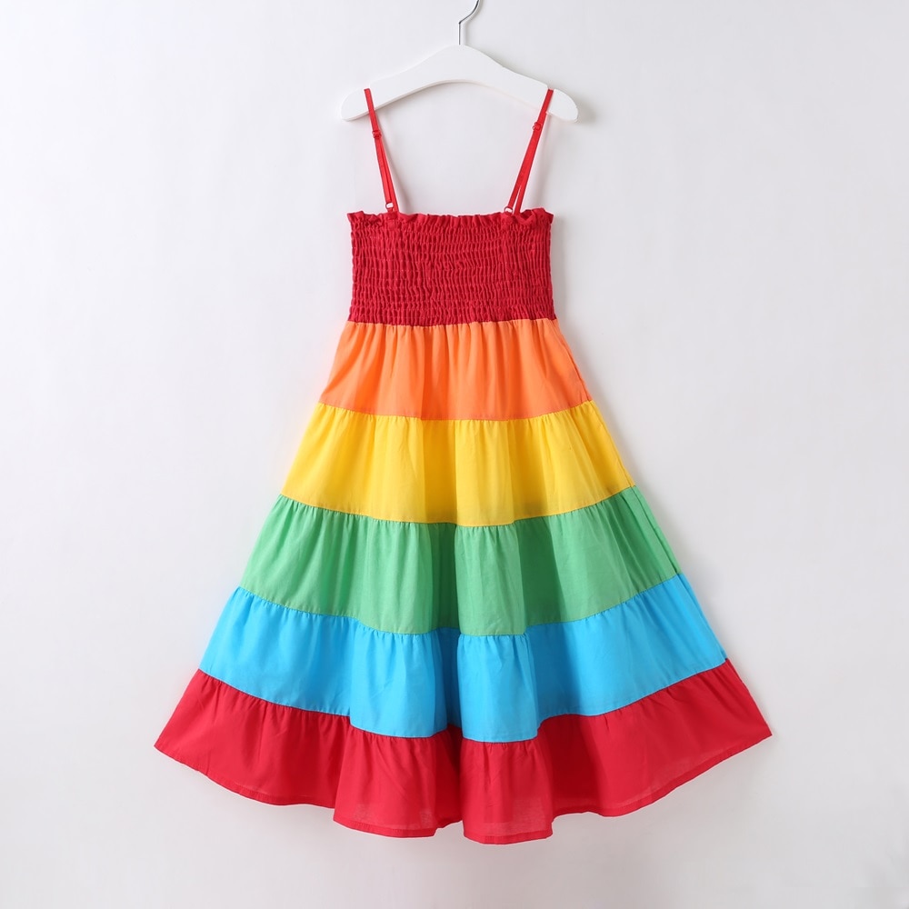 Colorful Dress Girls Casual Wear