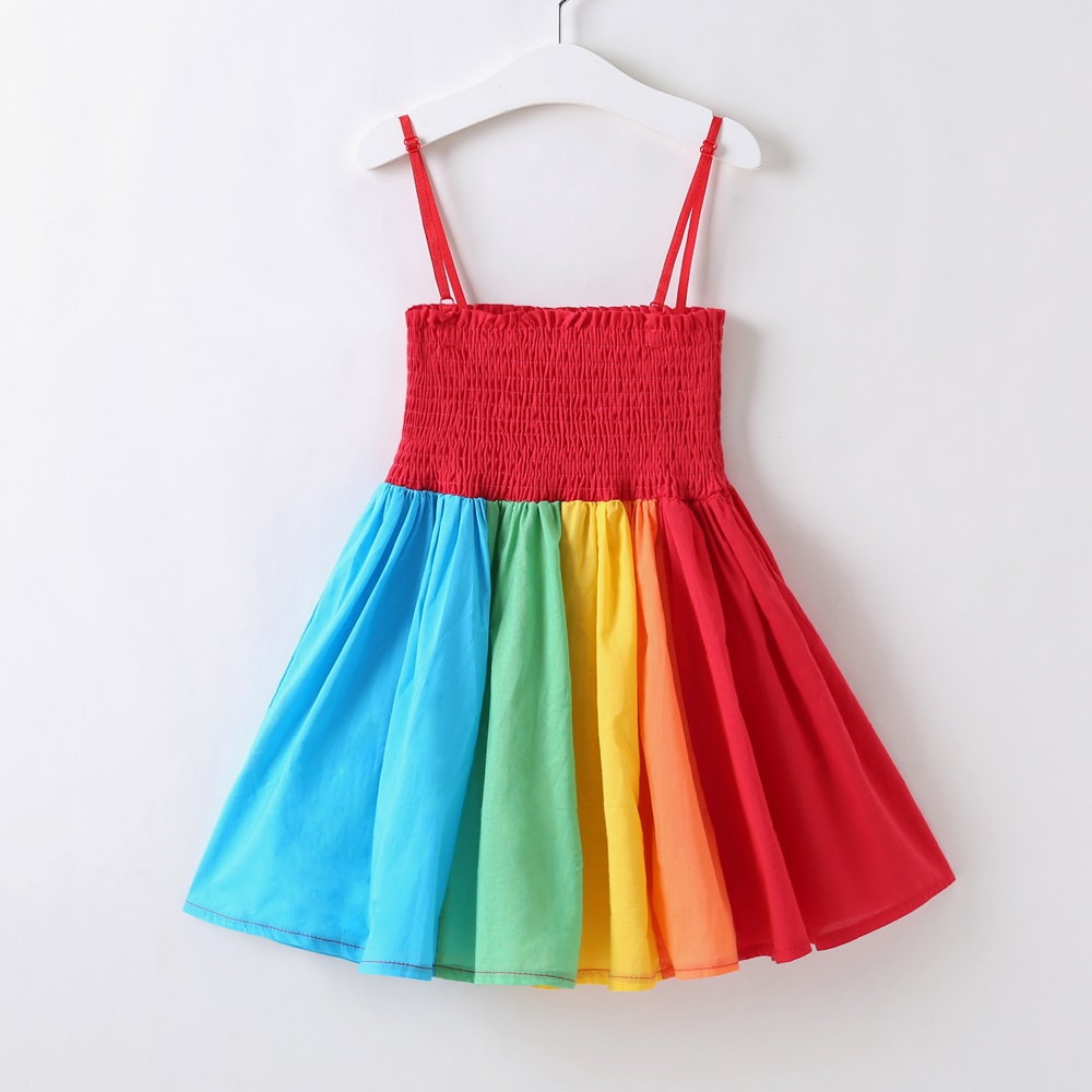 Colorful Dress Girls Casual Wear