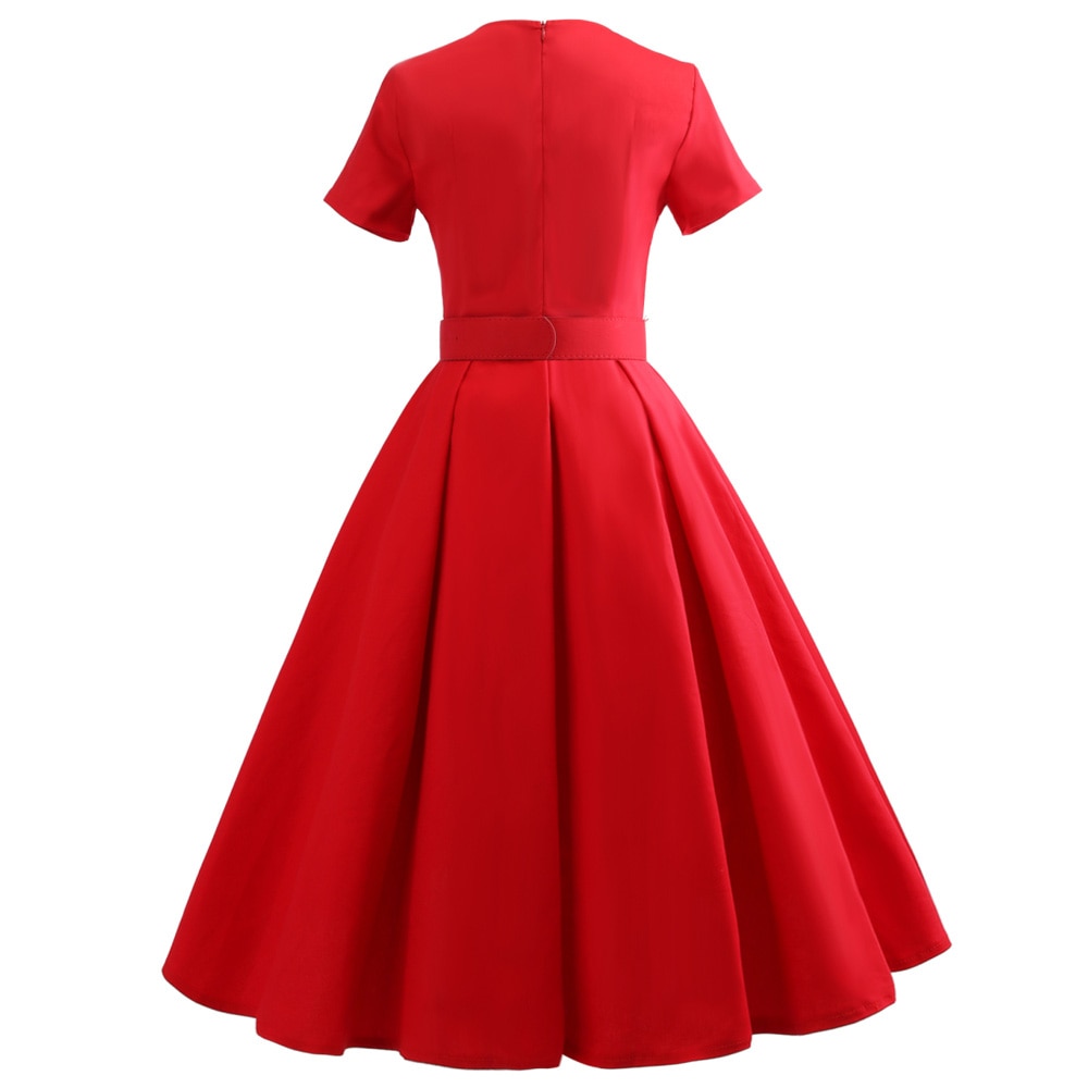 Vintage Style Dress With Belt