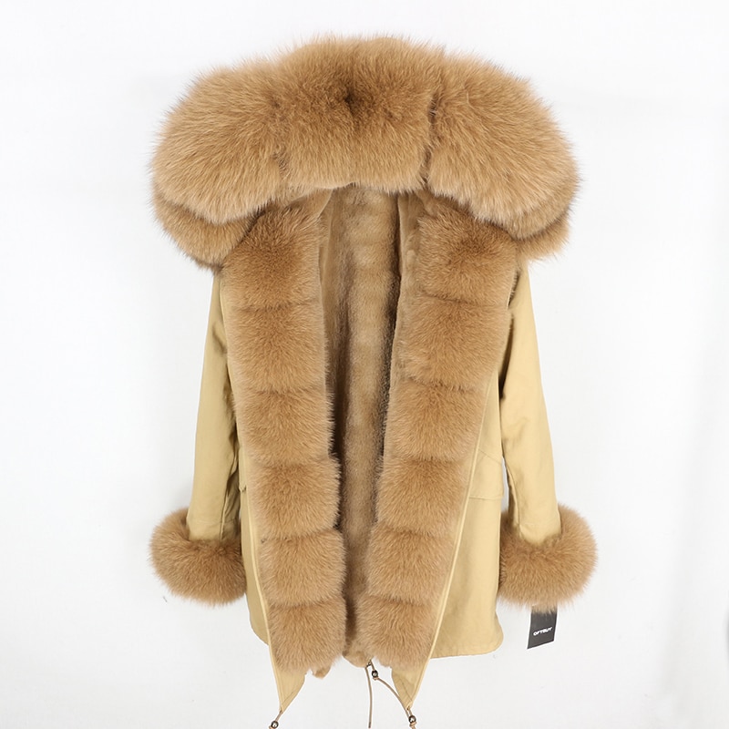 Winter Fur Coat Ladies Parka With Hood