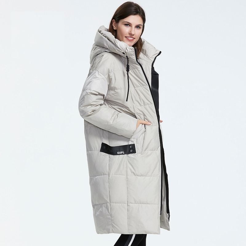 Long Down Jacket With Hood