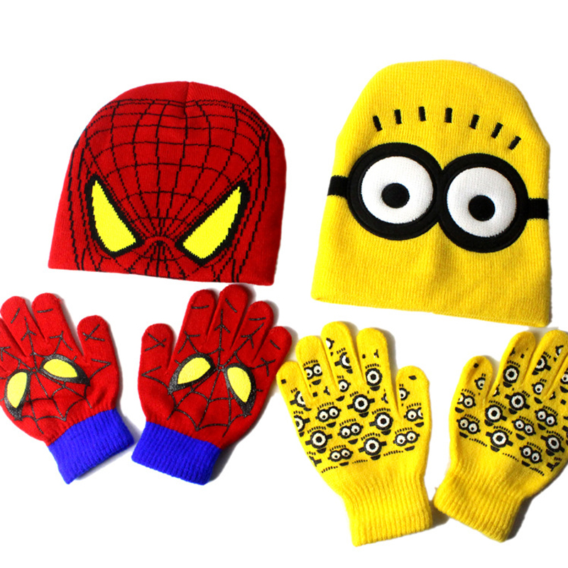 Kids Hat and Gloves Cartoon Design