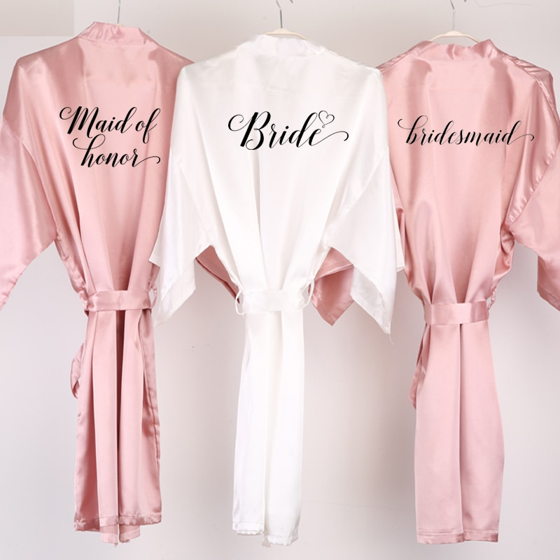 Wedding Robes Satin Dressing Gown