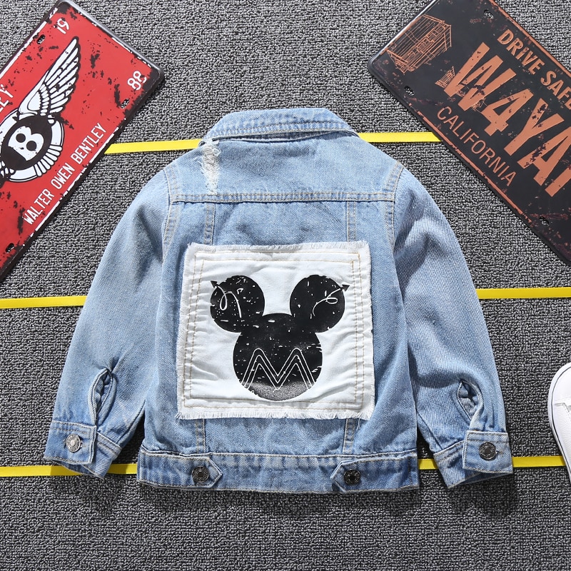 Kids Denim Jacket Mickey Mouse Design