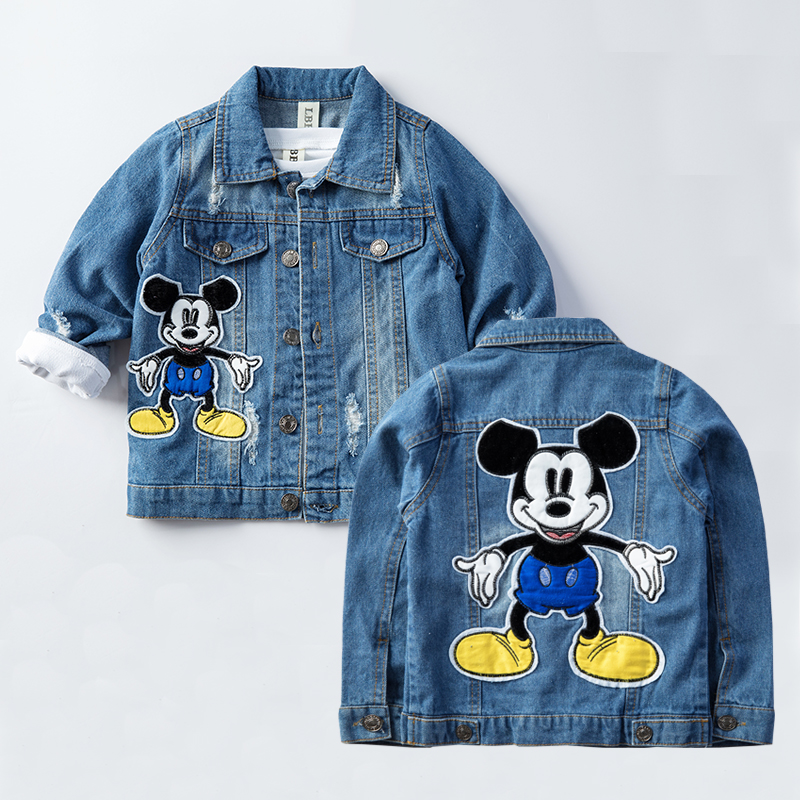 Kids Denim Jacket Mickey Mouse Design