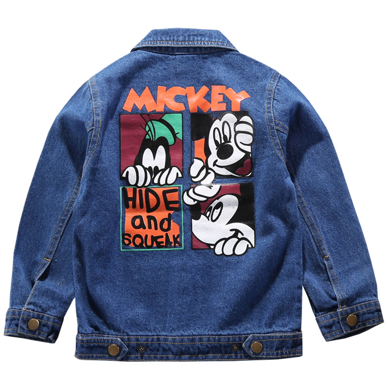 Kids Denim Jacket Mickey Mouse Design