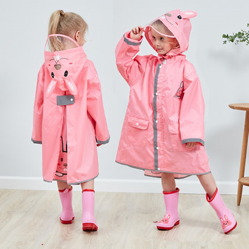 Childrens Raincoat Animal Design with Pockets