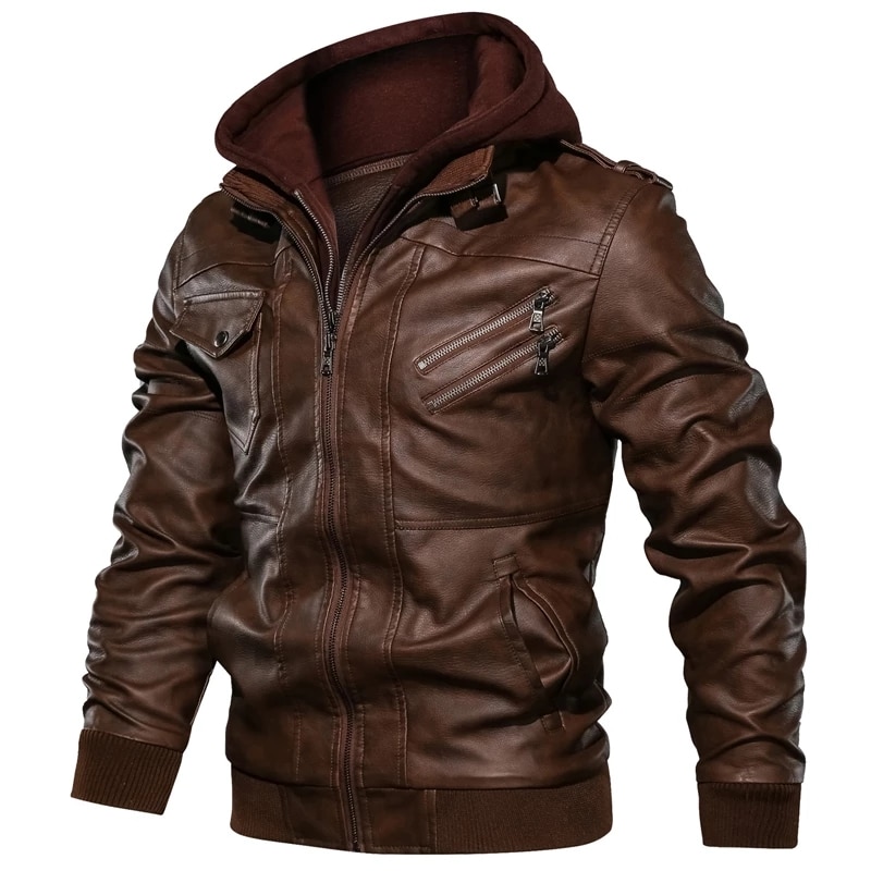 Leather Bomber Jacket For Men