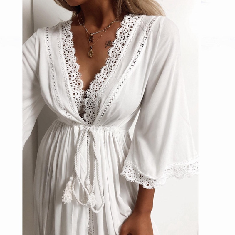 Lace Bridal Robe Sexy Bathrobe