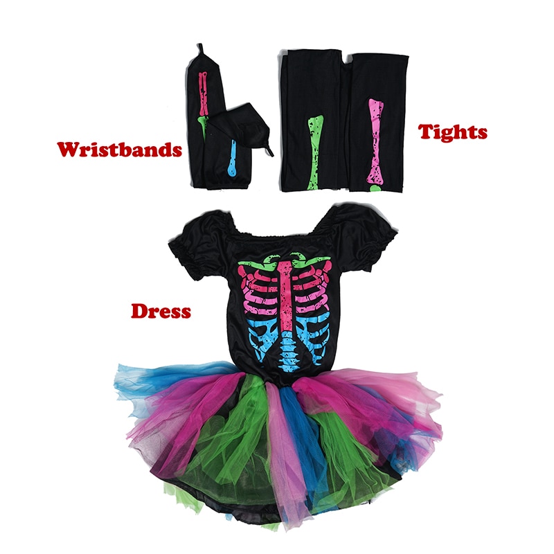 Kids Skeleton Costume Fancy Dress