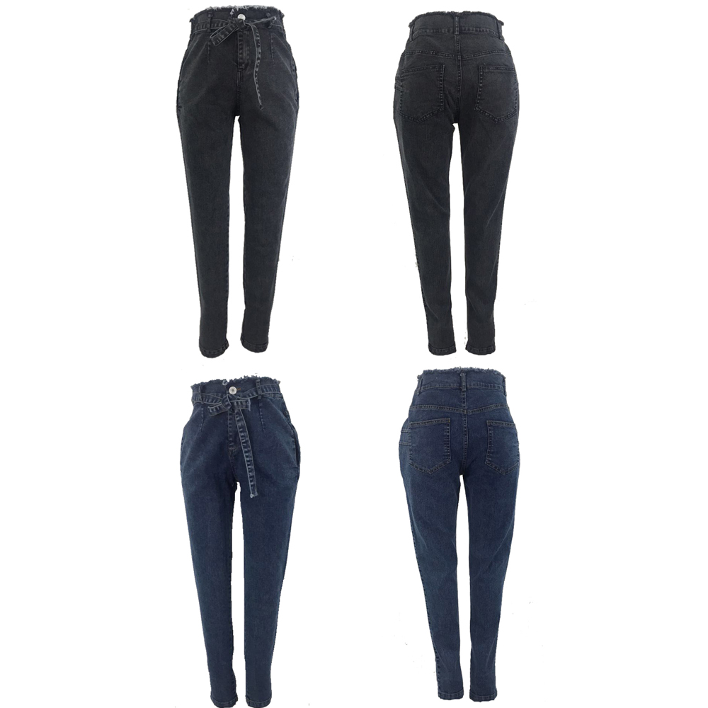 Ladies High Waisted Jeans Slim Denim