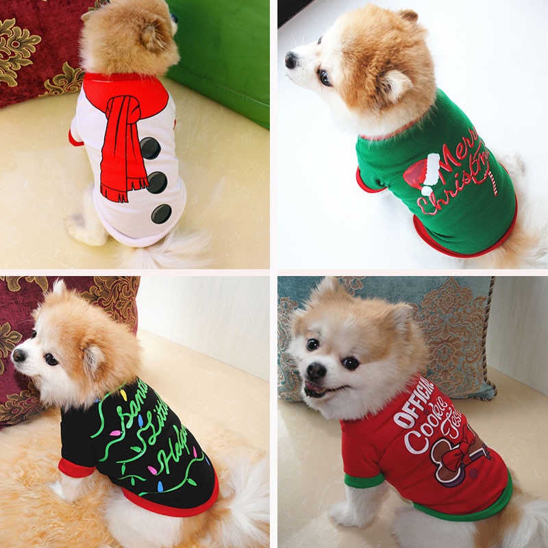 Dog Christmas Outfit Warm Clothes