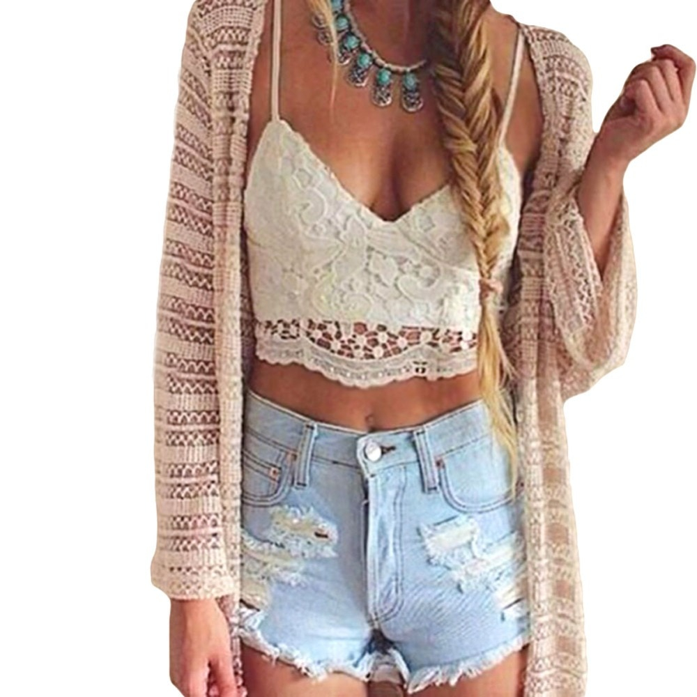 Crochet Crop Top Knitted Top