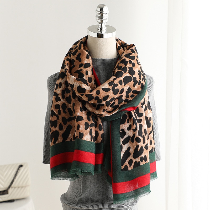 Leopard Print Scarf For Women