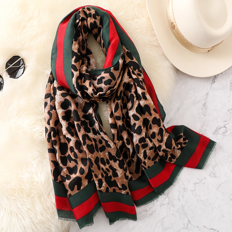 Leopard Print Scarf For Women